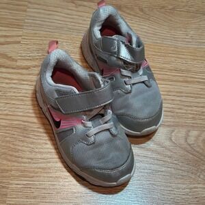 Nike Revolution 2 Toddler Girls Silver Pink Metallic Sneakers 9C